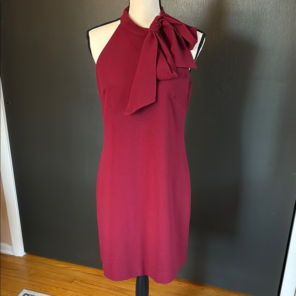 Vince Camuto Red Sheath Halter Mini Dress